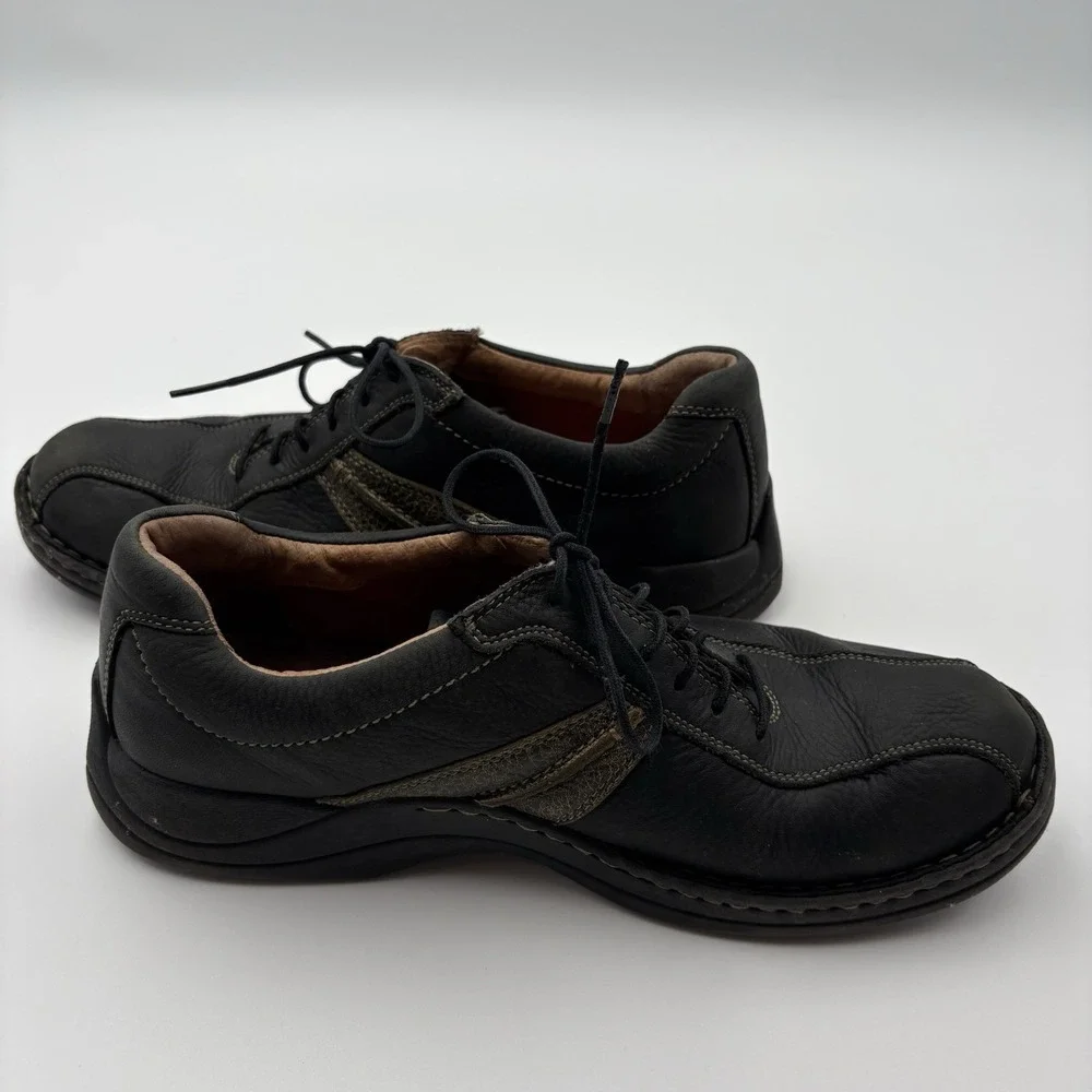 Clarks 75030 Men's Black Leather Comfort Oxford Shoes Lace Up Size 11M